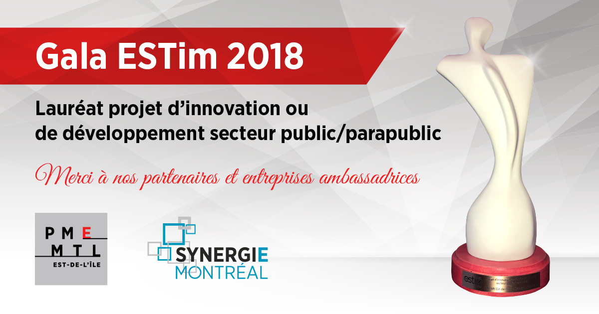 Synergie Montréal Laureat gala Estim 2018