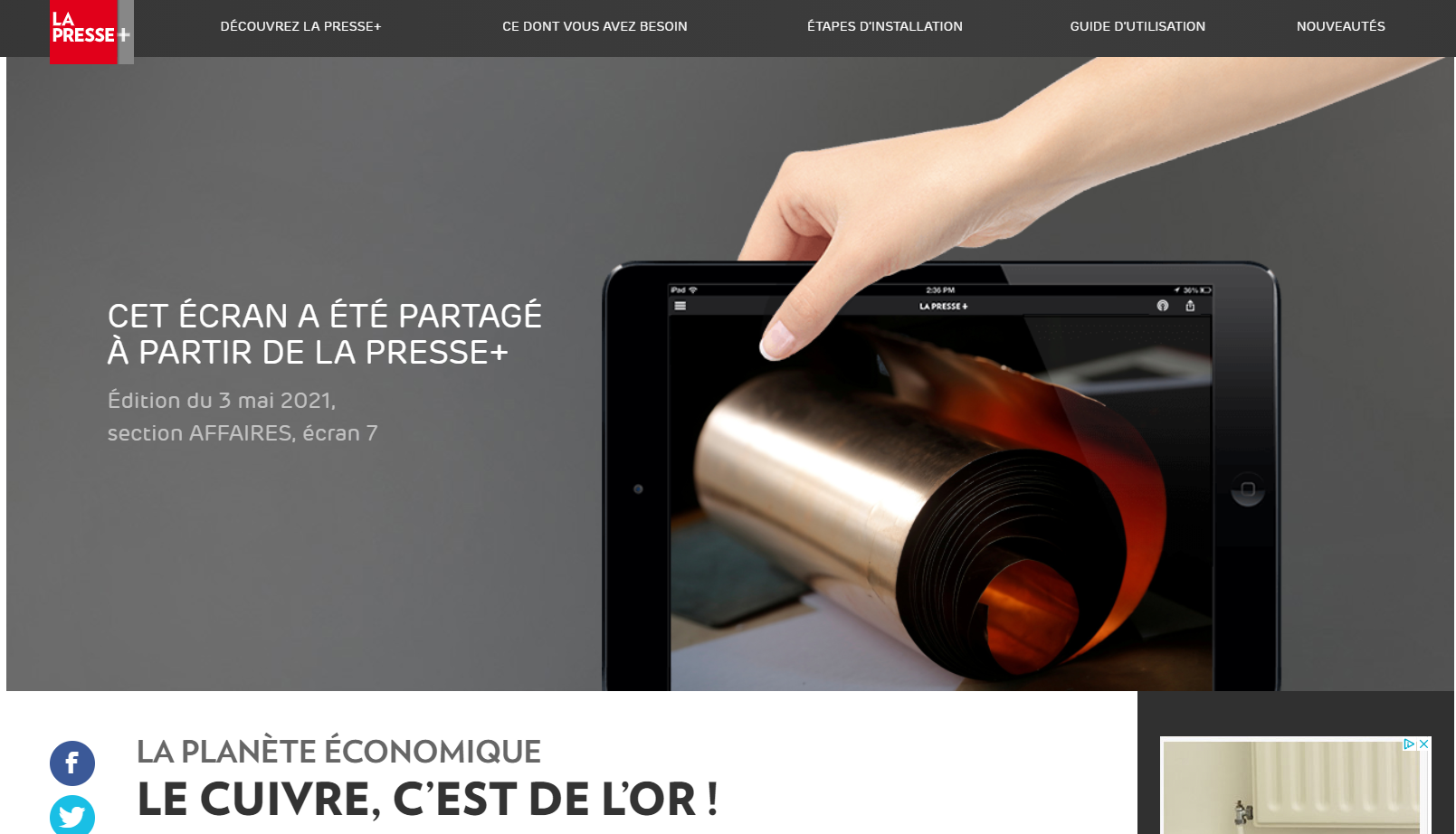 article la presse cuivre économie